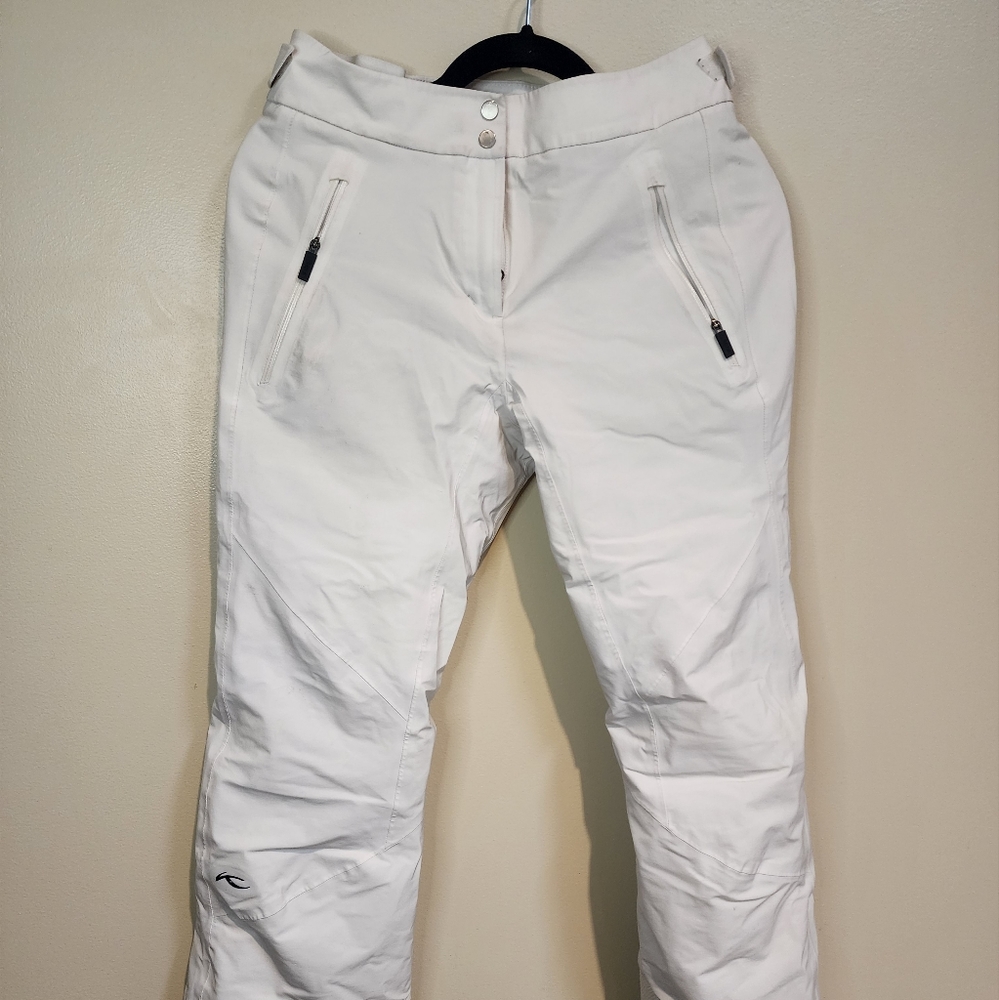 KJUS Womens 36/S White Ski/Winter Snow Formula Pants Thinsulate Dermazax Warm!!!